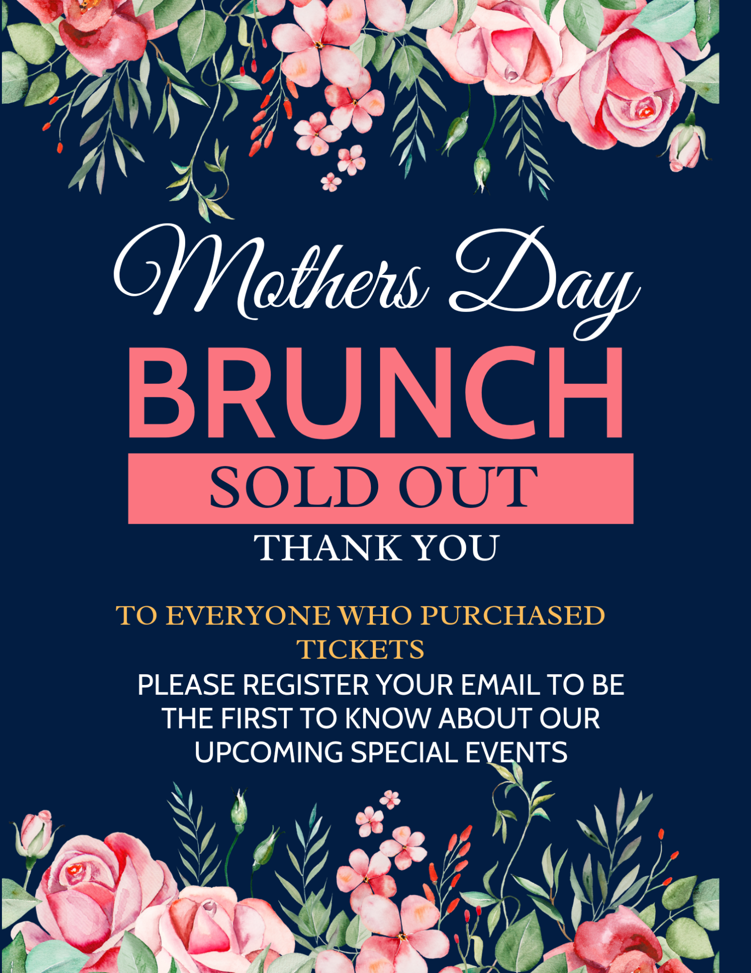 SOLD OUT – Mother's Day Brunch